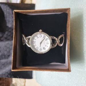 Quartz lady's Sliver Cuff Watch